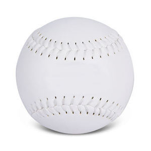 Pelota de Entrenamiento de Béisbol para Diestros de 9 Pulgadas, Marca KATBROS INDUSTRIES, Color Blanco/Amarillo Sólido, Diseño Cosido en Cuero Resistente - Product Image 4