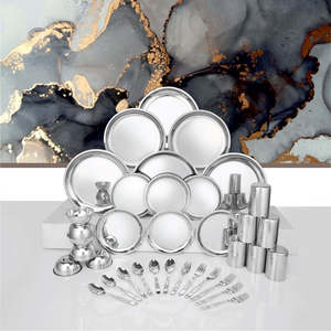 Delight 36 PCS Juego de vajilla de acero inoxidable para 6 personas - Product Image 1