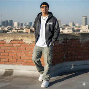 Sudaderas con capucha unisex con cremallera, efecto desgastado por el sol, pedrería personalizada y logotipos bordados con efecto desgastado, hombros caídos, las más demandadas por los clientes - Product Image 4
