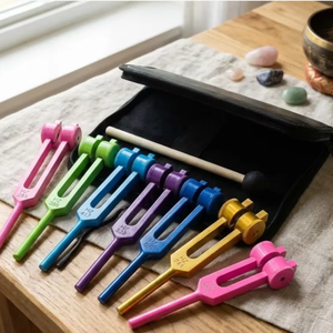 Juego de 7 diapasones para chakras, sanación por sonido, meditación, equilibrio de la mente y el cuerpo, energía... - Product Image 1