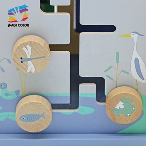 Montessori hoạt động bằng gỗ <span class=keywords><strong>Cube</strong></span> với <span class=keywords><strong>Bead</strong></span> mê cung-đa chức năng cảm giác học tập đồ chơi cho đầu Thời thơ ấu phát triển w11b311 - Product Image 5