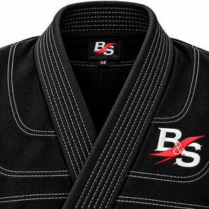 Kimono de Jiu-Jitsu Brésilien Noir le Plus Vendu, Logo Personnalisé, 100% Polyester Respirant, Unisexe Adulte, Coupe Ample, Tissu Perlé 440g - Product Image 5