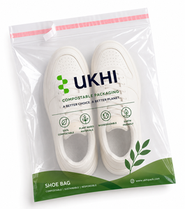 Biodegradable <b>Compostable</b> PBAT PLA Cornstarch Shoes Packaging <b>Bags</b> For Packaging And Gifting Purpose With 30 Microns - Product Image 1
