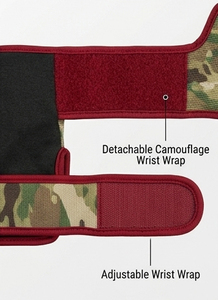 Guantes Deportivos de Medio Dedo, Camuflaje, Cuero PU, Correa de Muñeca Ajustable, Guantes de Camuflaje para Levantamiento de Pesas, Unisex - Product Image 3
