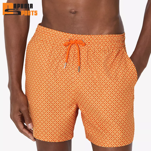 กางเกงว่ายน้ำชายแบบไม่มีสายรัด 1 ชิ้น สีพื้น 18 สี พร้อมโลโก้แบบกำหนดเอง ความยาวขาใน 5 นิ้ว สำหรับฤดูร้อนและชายหาด - Product Image 3