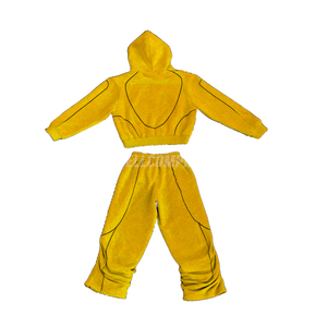 Custom Men Sweatsuit Set Oversized Zip Up Hoodie and Jogger <b>Pants</b> - Product Image 2