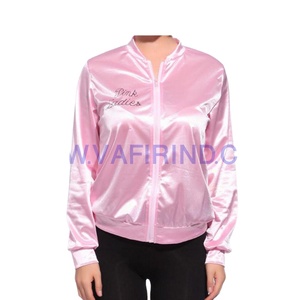 Chaqueta Bomber de satén bordada, personalizada, de béisbol, universidad, venta al por mayor - Product Image 1