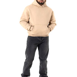 Sweat-shirt unisexe épais en molleton 100 % coton, coupe oversize, avec logo brodé personnalisé, 400-500 g/m², pour homme - Product Image 5