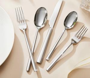 Ensemble de couverts réutilisables de luxe en acier inoxydable pour mariages et événements au meilleur prix - Product Image 1