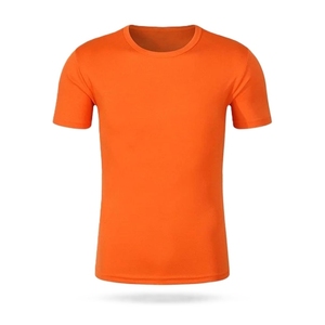 T-shirt décontracté pour homme en polyester, coupe oversize, col rond, manches courtes, couleur unie, tricot jersey, teint uni - Product Image 1