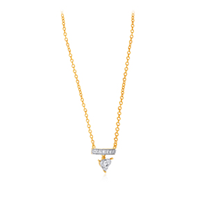Colgante de Oro Amarillo de 18K con Diamantes y Diseño de Ojo Turco, Corte Brillante Redondo, Joyería de Lujo Moderna para Mujer, Uso Diario - Product Image 2