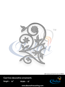Portail de jardin en fer forgé décoratif sur mesure, robuste, en fonte, avec panneaux à motifs et composants ornementaux - Product Image 3