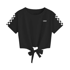 Camiseta de Algodón 100% para Bebés Niñas, Camiseta de Manga Corta con Volantes para Verano - Product Image 1