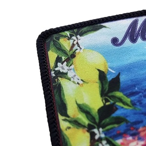 Migaino 3D <b>Printed</b> Embroidered <b>Iron</b>-<b>On</b> Patch Irregular Canvas Gift Patch with Lemon and Coastal Scene Design for Home Textiles - Product Image 3
