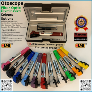 Ensemble d'otoscopes à fibre optique de haute qualité, couleur marron, manuel, réutilisable, léger, écologique, de haute qualité, en vente en ligne - Product Image 2