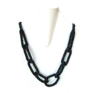 Indian Elegant Glass Seed <b>Bead</b> Necklace with Golden <b>Thread</b> Handmade Lightweight Traditional Fashion Jewelry Bulk Wholesale Price - Product Image 3