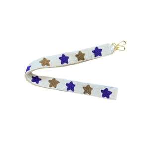 Sangle de sac/bandoulière tendance au design de luxe, brodée à la main avec des lettres en perles de rocaille, artisanat MS, perles de verre personnalisables en couleur et en forme - Product Image 2