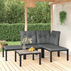 Ensemble de salon de jardin noir et gris foncé - Product Image 1