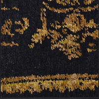Tapis en laine tufté à la main noir et or, écologique, antidérapant, à poils épais, motif médaillon baroque moderne, pour salon et chambre, luxe
