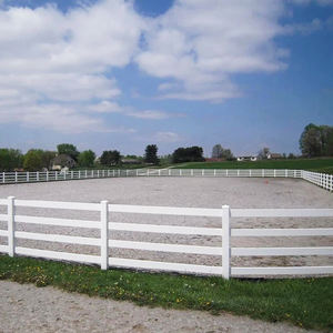 Clôture PVC à 4 rails, clôtures PVC pour ferme et chevaux, clôtures de paddock, garde-corps en vinyle blanc pour autoroute - Product Image 3