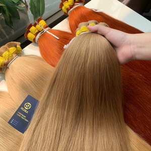 Couleur # Extensions de cheveux vierges en vrac (18 pièces) – Prix de gros direct – Cheveux bruts du Vietnam, épais, à fusionner, trame simple pour usage professionnel en salon - Product Image 3