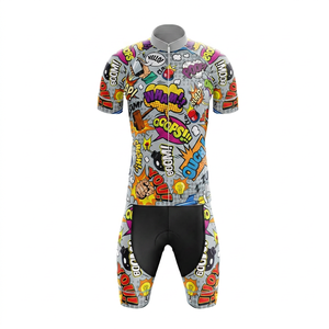 Conjunto de Jersey de Ciclismo Personalizado al por Mayor para Hombre, Diseño de Arte Pop Cómico, Secado Rápido, Transpirable, Ropa de Ciclismo de Carretera, Kit de Ciclismo con Estampado por Sublimación - Product Image 3