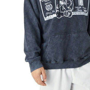 Vêtements pour hommes grande taille personnalisés en gros, couleur unie, 100% coton, vêtements de sport basiques, sweats à capuche à fermeture éclair intégrale, broderie 3D, respirant - Product Image 5