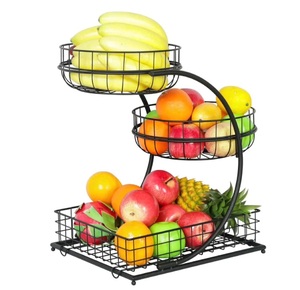 Plateau à collations et panier de rangement pour fruits pour salon, étagère à fruits multi-niveaux pour table basse, cage de rangement pratique - Product Image 1