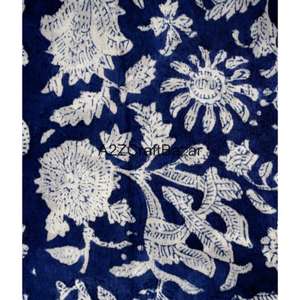 Tissu en coton 100 % écologique léger, imprimé à la main au bloc de Jaipur Sanganeri, fabriqué en Inde, matière première en gros - Product Image 4