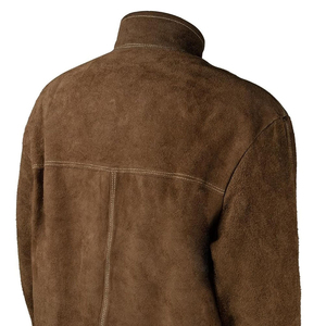 Chaqueta de Soldadura Resistente con Cuello Naranja, Corte Regular, Protección Contra el Calor, para Uso en Fábrica y Taller - Product Image 5