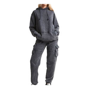 Survêtement unisexe en polyester/coton, prix de gros OEM, respirant, séchage rapide, épais, pour l'hiver, mode décontractée - Product Image 3