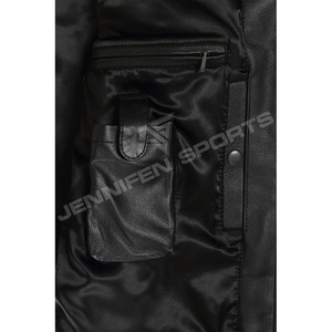 Gilet en cuir pour moto, vêtements personnalisés pour motards avec poche intérieure, gilet en cuir américain et européen - Product Image 5