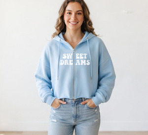 Women's Crop <b>Zipper</b> Hoodie Topoversize winter street wear Printed <b>Top</b> Casual Long Sleeve Breathable 100% Cotton Crop <b>Top</b> - Product Image 2