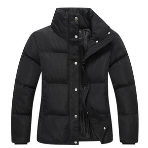 Chaqueta de plumón para hombre, transpirable, con tejido ecológico, cuello alto, manga larga, impresión de logotipo frontal personalizada. - Product Image 5