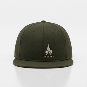 Gorra de Béisbol Personalizada One Apex Verde Oliva de 6 Paneles, Logotipo Bordado, Algodón Lavado, Ajustable, Unisex, Estilo Urbano - Product Image 1