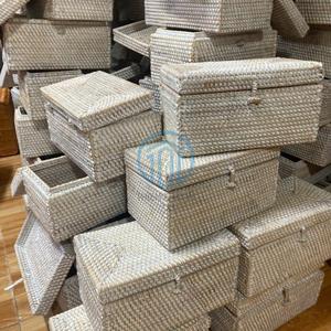 Natural Rattan Storage <b>Box</b> Set With Lid <b>Round</b> Design Handwoven Eco Friendly Organizer <b>Box</b> Wholesale Bulk Supplier Home Storage - Product Image 6