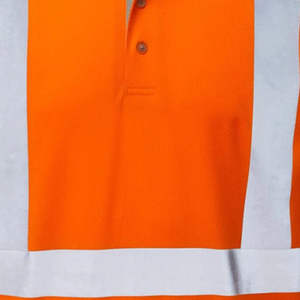 Chemise polo de travail à manches courtes à motif uni réfléchissant haute visibilité pour travaux de construction - Product Image 5