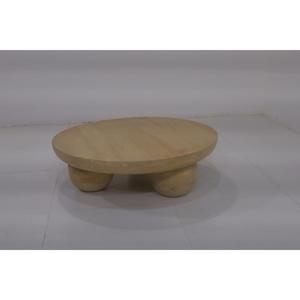 Minimalist Wooden Coffee <b>Table</b> With <b>Round</b> <b>Top</b> And Ball Legs Modern Living Room Furniture Handmade Design - Product Image 3