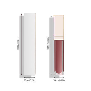 Brillo Labial Impermeable de Alta Pigmentación, 12 Tonos, Tubo Cuadrado Dorado, Larga Duración, Lápiz Labial Líquido Personalizable - Product Image 6
