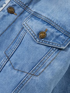 Best Quality Men's Casual Denim Jackets Fleece Lining Stonewashed Blue Button Closure Made High Breathable Windproof Winter Wear - Product Image 6