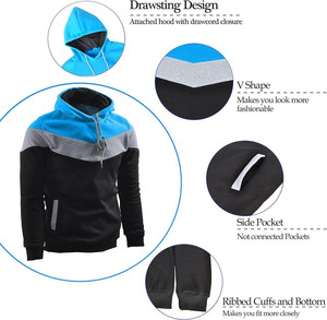 Sudadera con Capucha Básica para Hombre, Uso Diario, Manga Larga, Tela de Felpa Suave, Cómoda, Informal, Estilo Urbano, Corte Holgado - Product Image 5