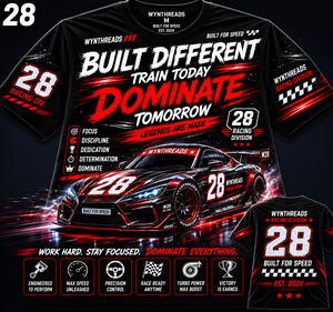 เสื้อยืดกีฬาแข่งรถแบบสั่งทำพิเศษ ODM/OEM พิมพ์ลายทั่วตัว ทรงลำลอง โอเวอร์ไซส์ ผ้าคอตตอนผสมโพลีเอสเตอร์ พิมพ์ลายดิจิตอลแบบ DTG DTF - Product Image 2