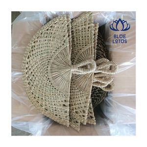 Éventail en jonc de mer fait main de haute qualité, modèle 2026, le plus vendu, pour rafraîchissement et décoration d'événements, cadeau pour mariage à la plage ou fête - Product Image 1