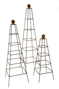Nouvel Arrivage : Obélisque de jardin en fer léger pour plantes grimpantes, lot de 3 supports de plantes connectables - Product Image 6