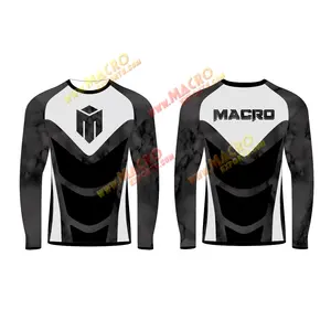 Workout Sportswear Long Sleeve Gym Shirt Men Rash guard Compression Shirt Men Fitness MMA T Shirt Fitness jersey