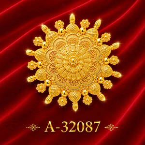 เข็มกลัดรูปดอกไม้สีทอง โลหะผสมสังกะสี ชุบทอง สำหรับผู้หญิง A-32087 - Product Image 1