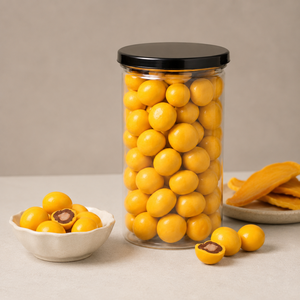 Solid Fruity <b>Chocolate</b> Covered Dried Mango Slices in Custom Packaging Box for OEM/ODM Bulk - Product Image 1