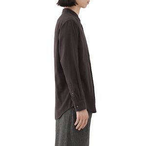 Camisa de Cuello Mao para Hombre, Estilo Coreano, Color Sólido, Informal de Negocios, Formal, al por Mayor, Personalizable - Product Image 3