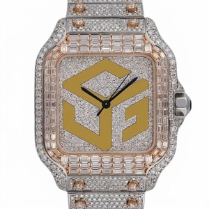 Luxury Stainless Steel Moissanite Diamond <b>Iced</b> <b>Out</b> <b>Watch</b> Men Women Fashion Wristwatch - Product Image 4