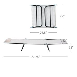 Sdraio a 5 Livelli Regolabili in Rete, Colore Bianco Crema, Traspirante per Spiaggia e Patio - Product Image 3